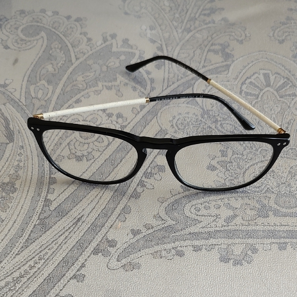 Burberry Black And White Rectangular Glasses - image 1